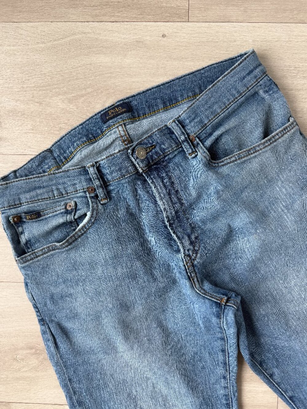 Polo Ralph Lauren Hampton Relaxed Straight Jeans Blue Cotton 34x32